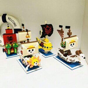 1pc Anime Pirate Ship Teen Building Blocks Sunshine Miles Merry World Of Warcrat
